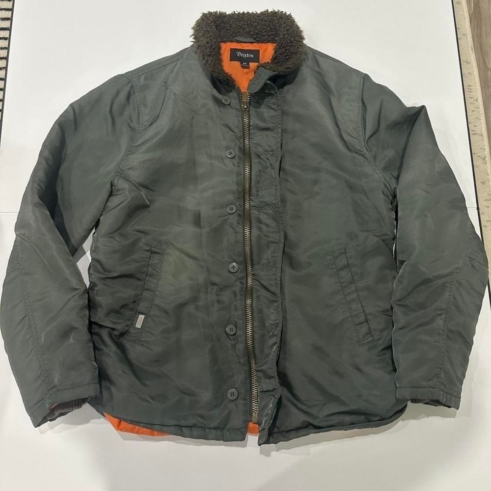 BRIXTON vintage green Classic Army Bomber Jacket men's medium